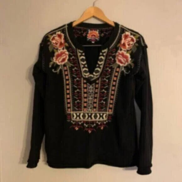 Johnny Was® Isadora Thermal Mix F.T. Pullover Sweatshirt - Picture 3 of 5